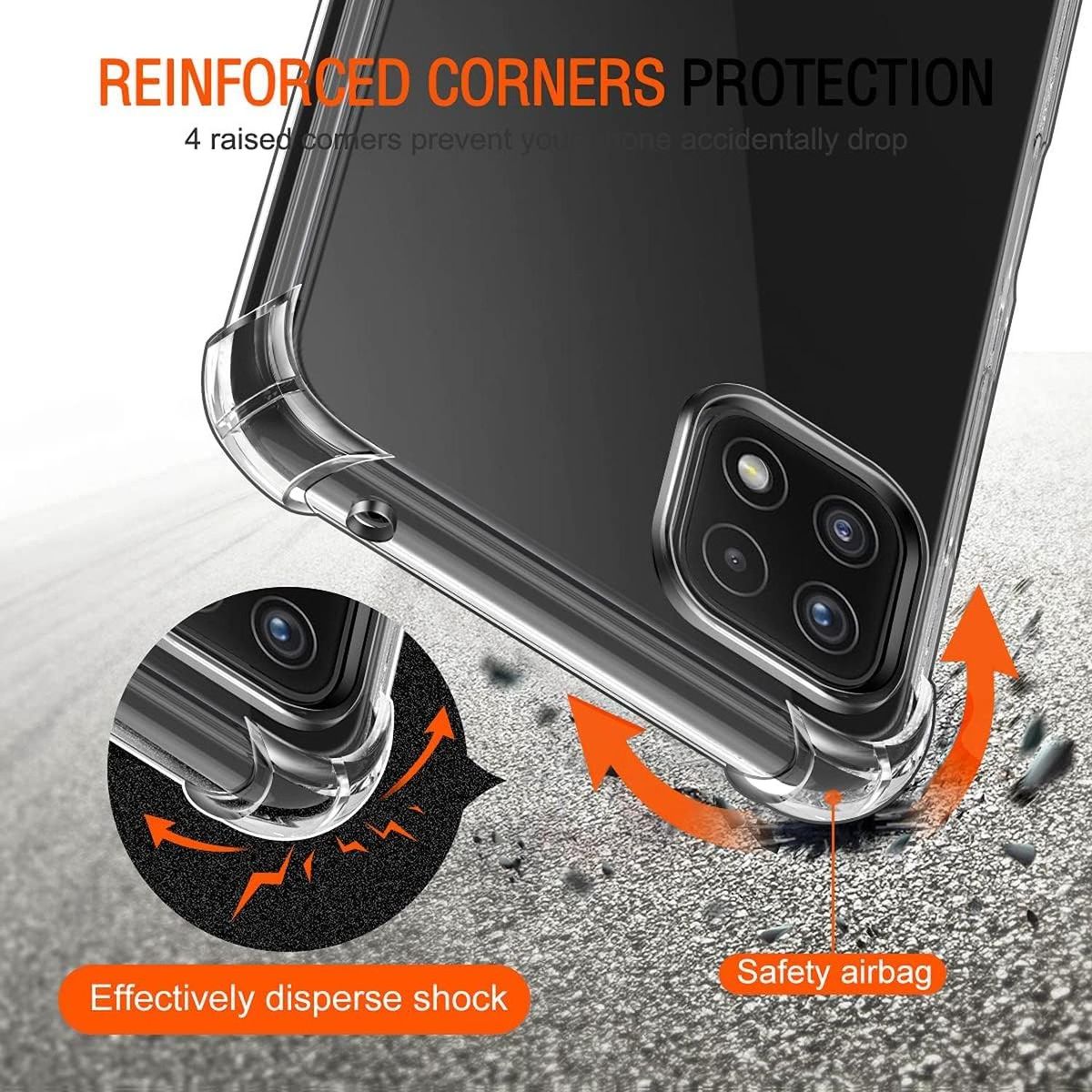 GENERICO - Carcasa  Antishock Transparente Para Samsung Galaxy A22 5g