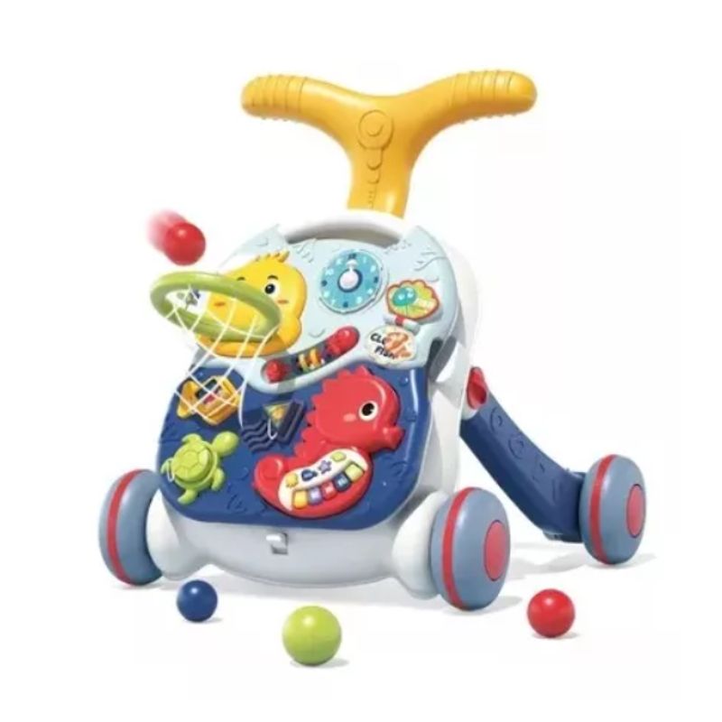 GENERICO - Caminadora Andador Correpasillos Bebe 3 En 1 Niños AZUL