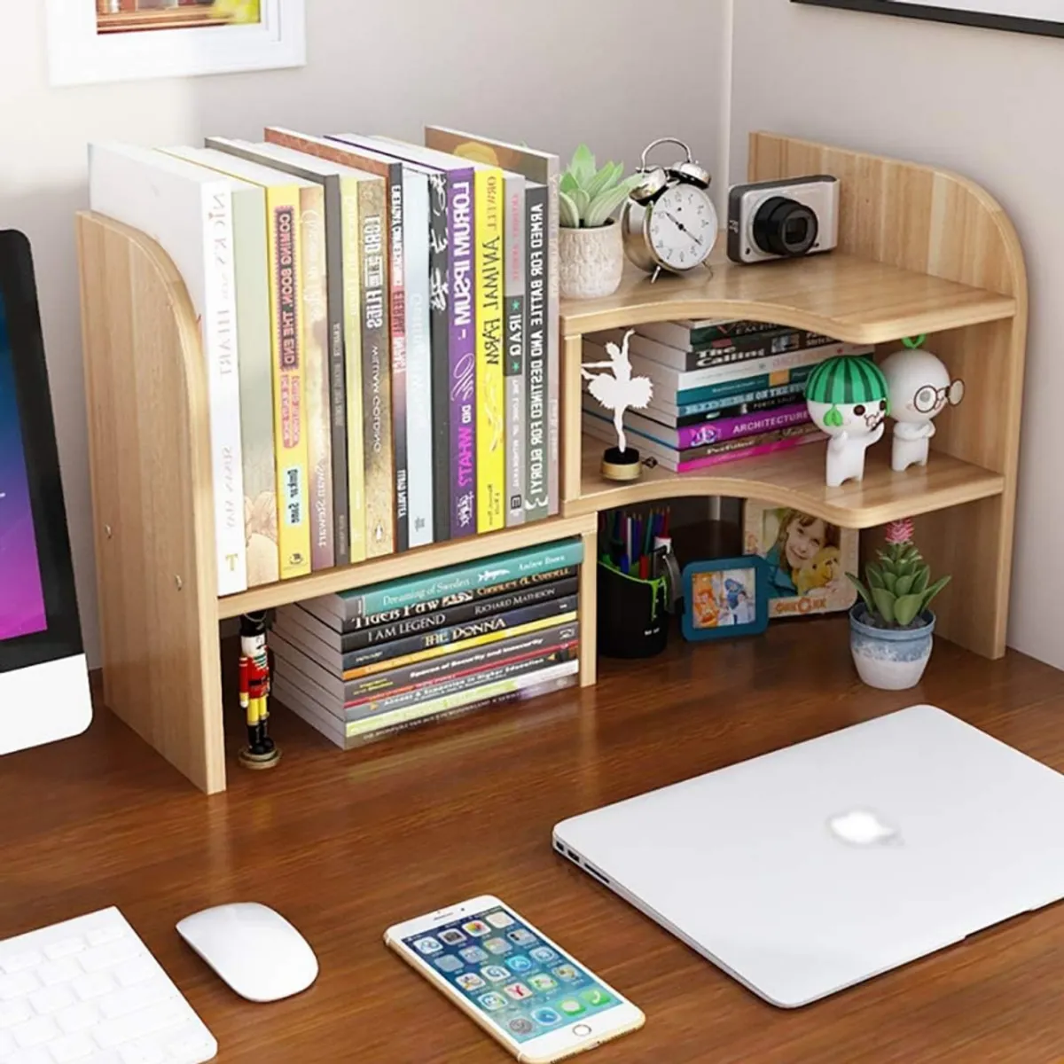 GENERICO - Organizador De Escritorio Oficina Hogar Con Repisa 63x35x17