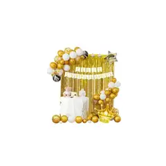 GENERICO - Set De Globos Feliz Cumpleaños Dorado 60pcs