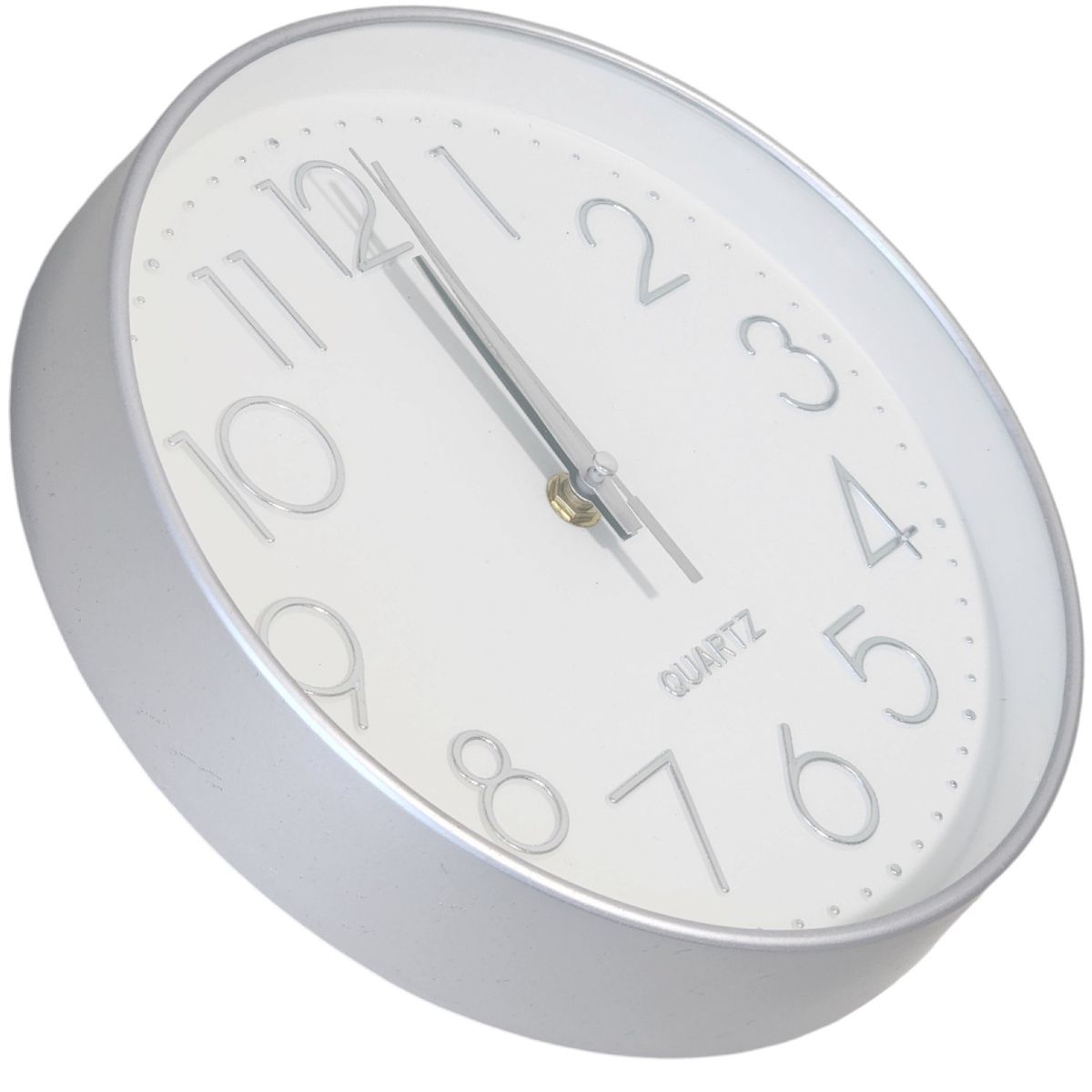 QUARTZ - Reloj de Pared Decorativo 25cm Plata DBG1660