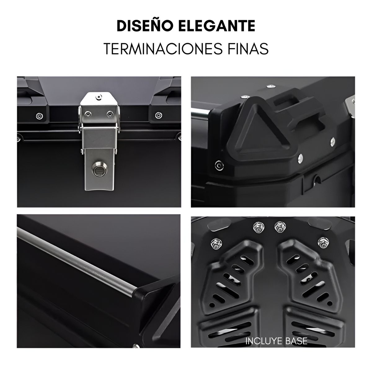 GENERICO - Maleta Para Moto Top Case Material Abs Resistente 55 Litros