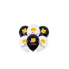 GENERICO - Set De Globos De Latex Oso Feliz Cumpleaños 6pcs
