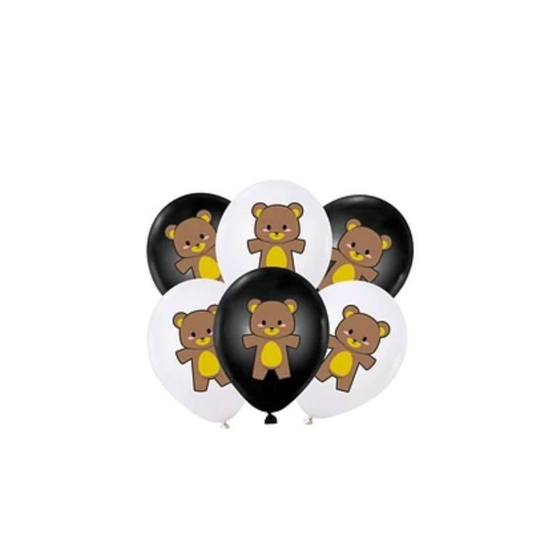 GENERICO - Set De Globos De Latex De Osos 6 pcs