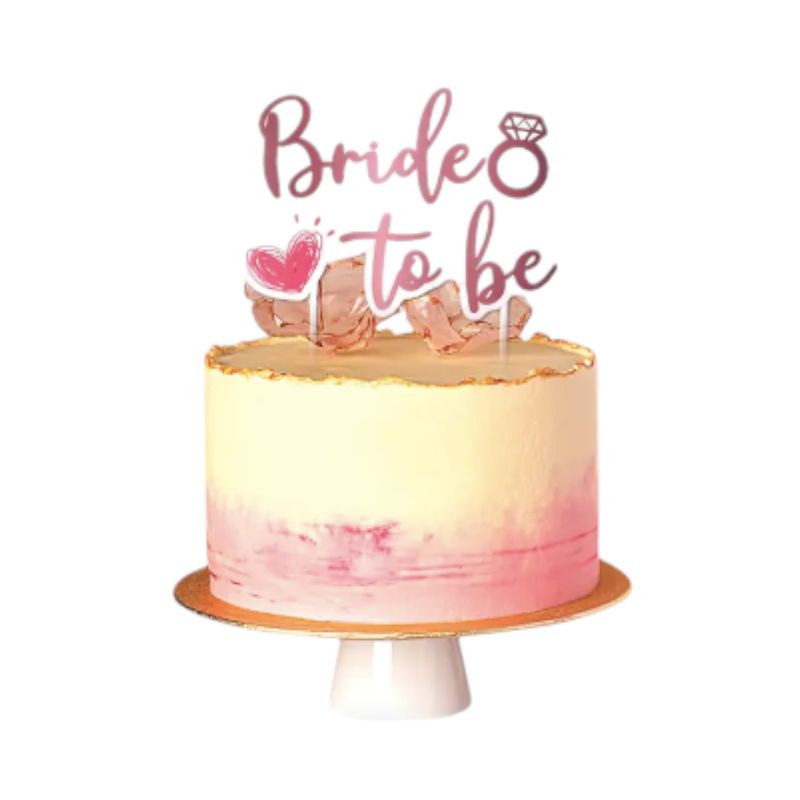 GENERICO - Topper bride to be y corazon - novia despedida de soltera