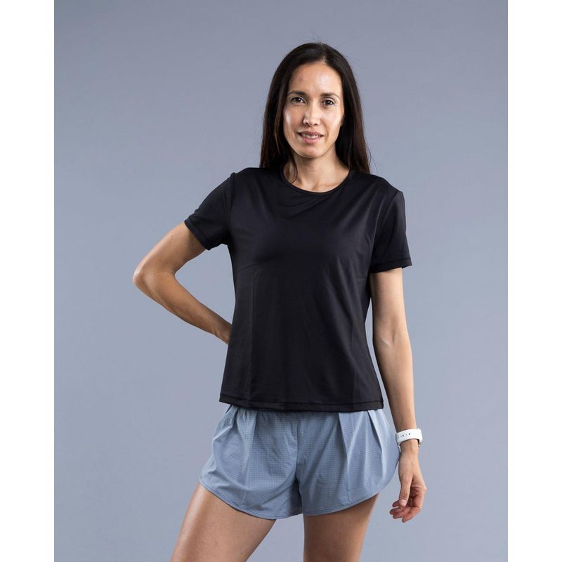 THEA - Polera Transpirable Manga Corta Lerna Black