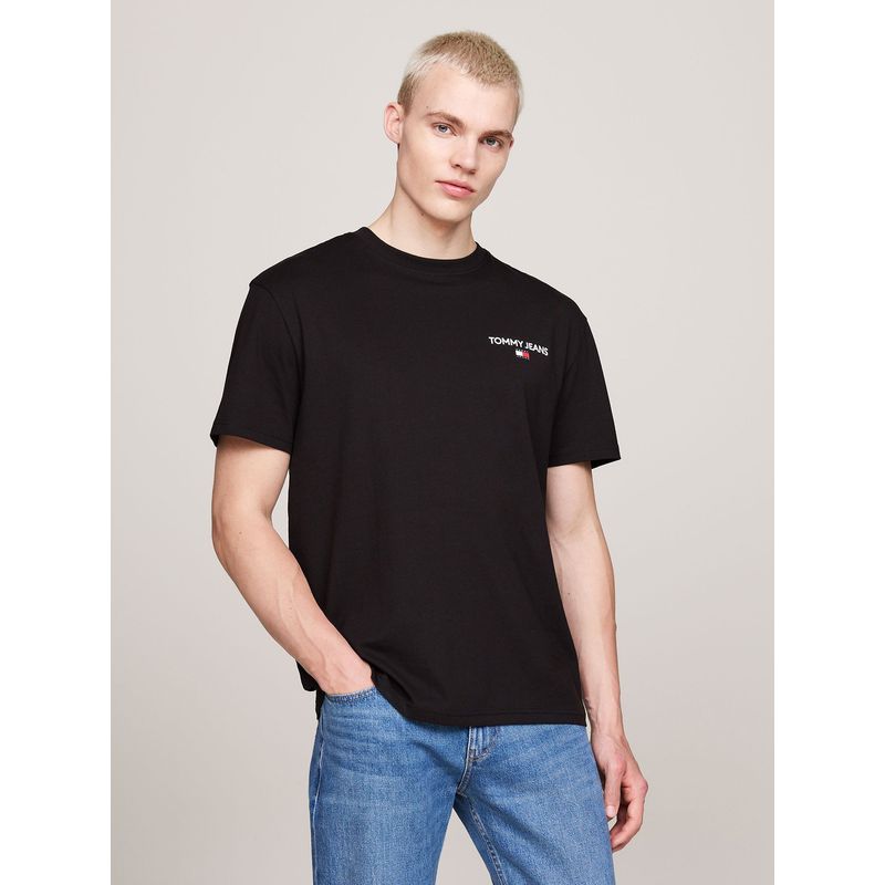 TOMMY HILFIGER - Polera Con Logo En La Espalda Negro Tommy Jeans