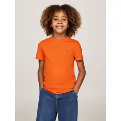 TOMMY HILFIGER - Polera De Niño Essential Cotton Naranjo
