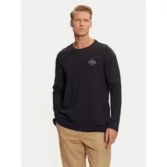 TOMMY HILFIGER - Polera Solid Con Logo Azul