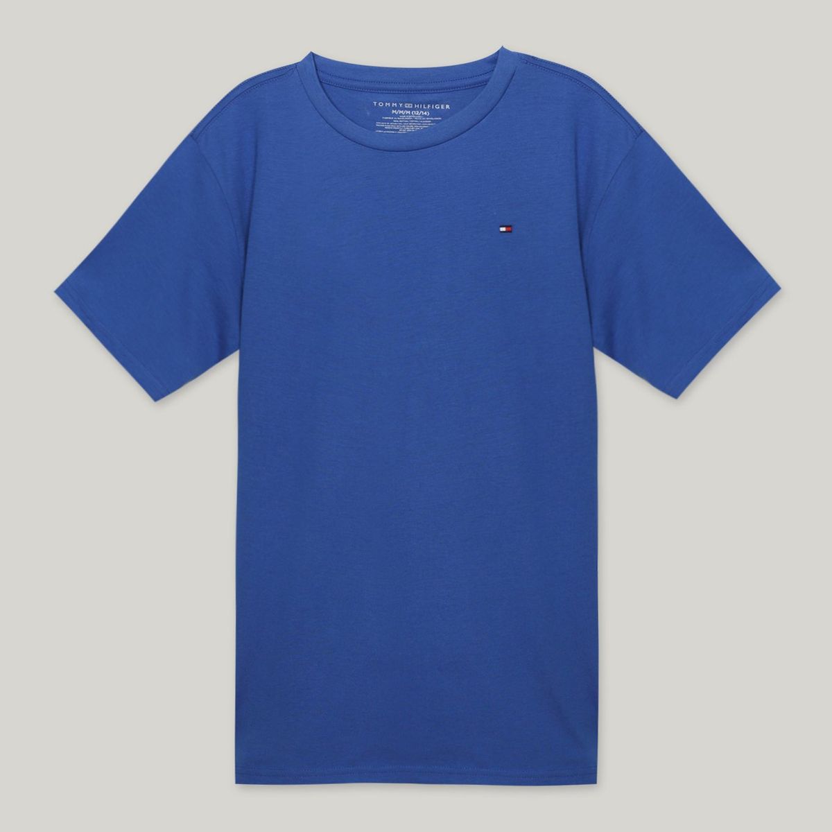 TOMMY HILFIGER - Polera De Niño C-Neck Con Logo Azul Tommy Hilfiger