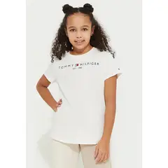 TOMMY HILFIGER - Polera De Niña Essential Organic Cotton Blanco