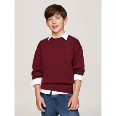 TOMMY HILFIGER - Sweater De Niño Essential Burdeo