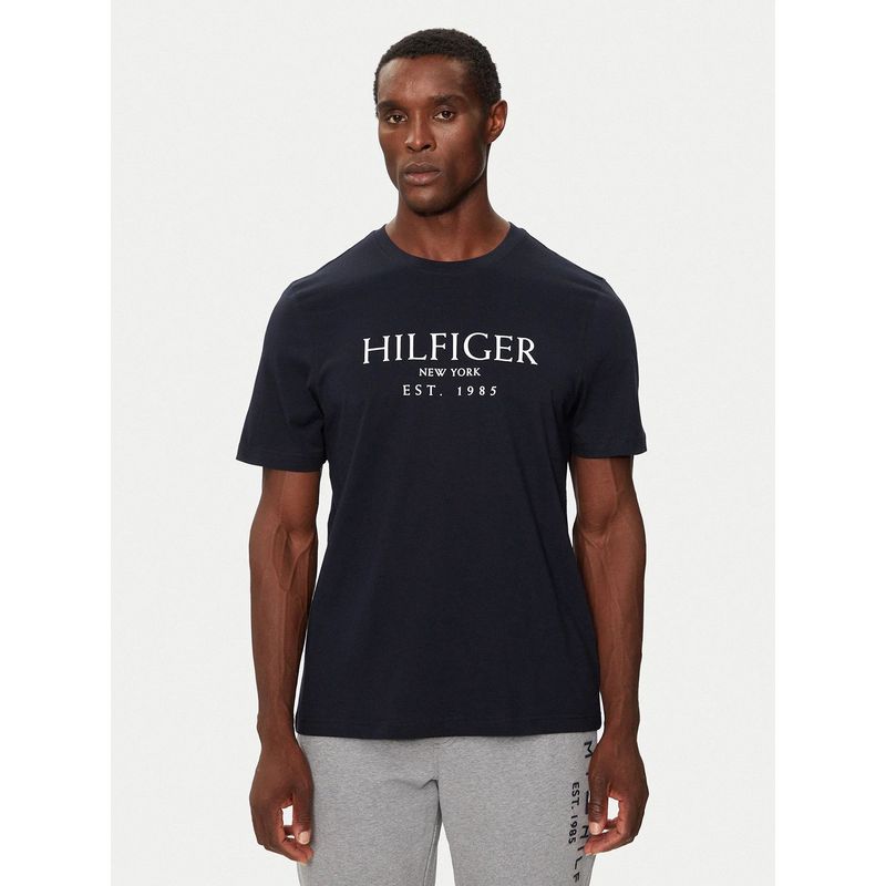 TOMMY HILFIGER - Polera Con Logo Monotype Azul Tommy Hilfiger