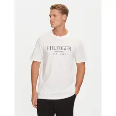 TOMMY HILFIGER - Polera Con Logo Monotype Blanco