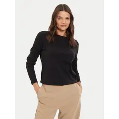 TOMMY HILFIGER - Sweater Con Cuello Estilo Barco Negro