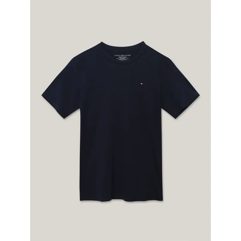 TOMMY HILFIGER - Polera De Niño C-Neck Con Logo Azul Tommy Hilfiger