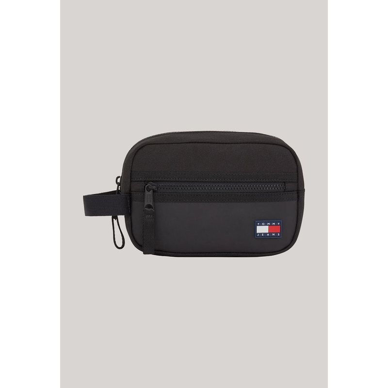 TOMMY HILFIGER - Neceser Essential Con Logo Negro Tommy Hilfiger