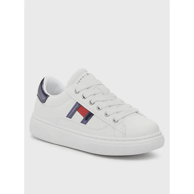 TOMMY HILFIGER - Zapatillas De Niña Con Logo Lateral Blanco Tommy Hilfiger