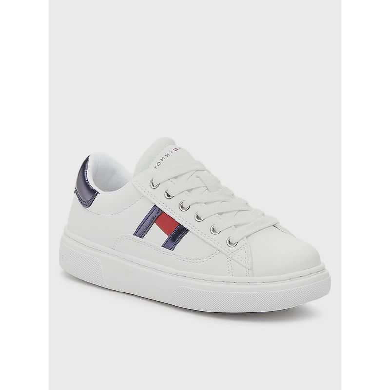 TOMMY HILFIGER - Zapatillas De Niña Con Logo Lateral Blanco Tommy Hilfiger