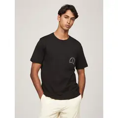 TOMMY HILFIGER - Polera Con Bolsillo Y Logo Arqueado