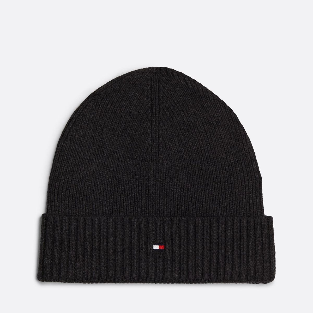 TOMMY HILFIGER - Gorro Solid Con Logo Gris Tommy Hilfiger