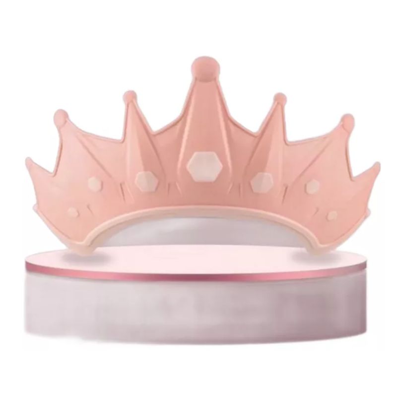 GENERICO - Gorro De Baño Bebe Visera Ducha Corona De Silicona ROSA