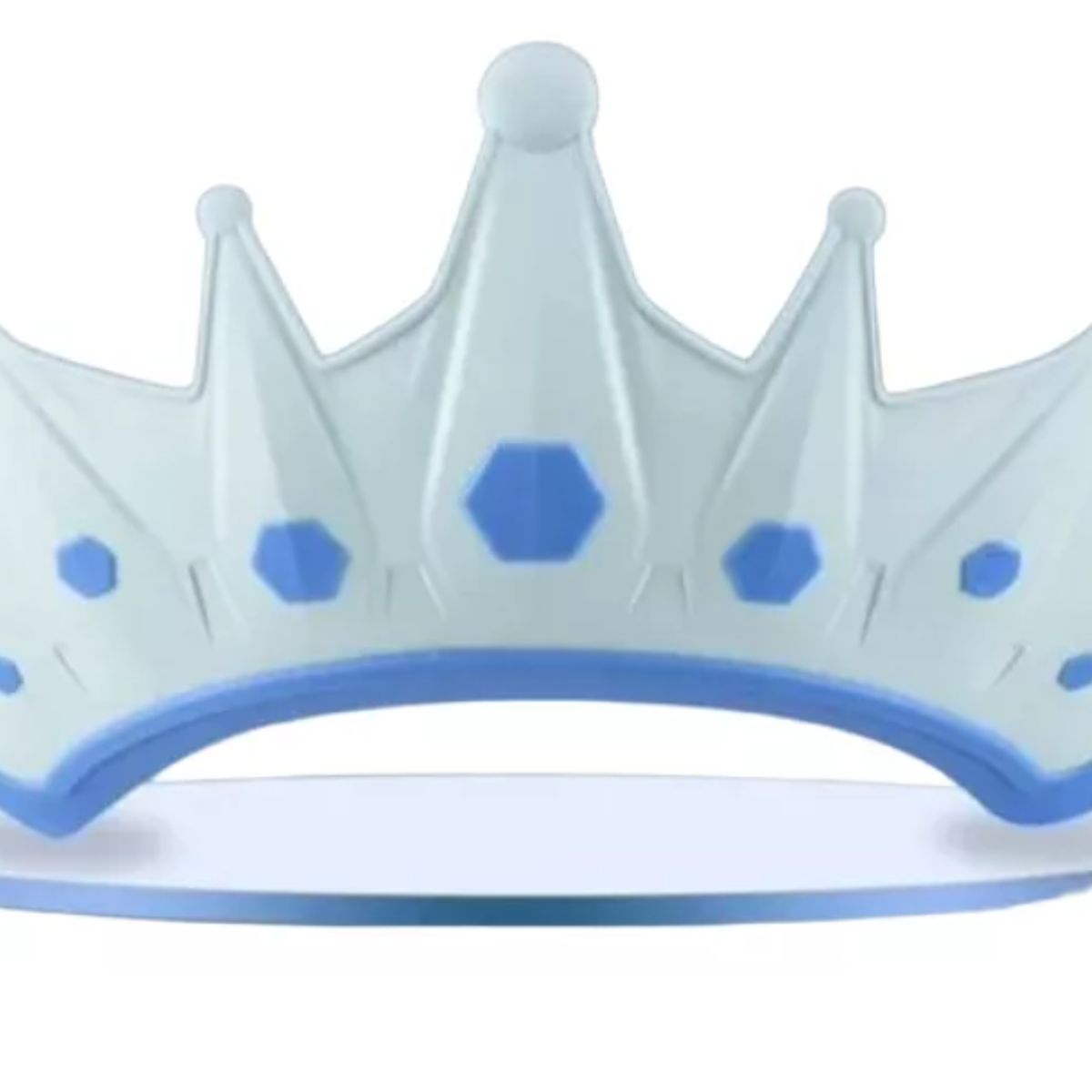 GENERICO - Gorro De Baño Bebe Visera Ducha Corona De Silicona AZUL