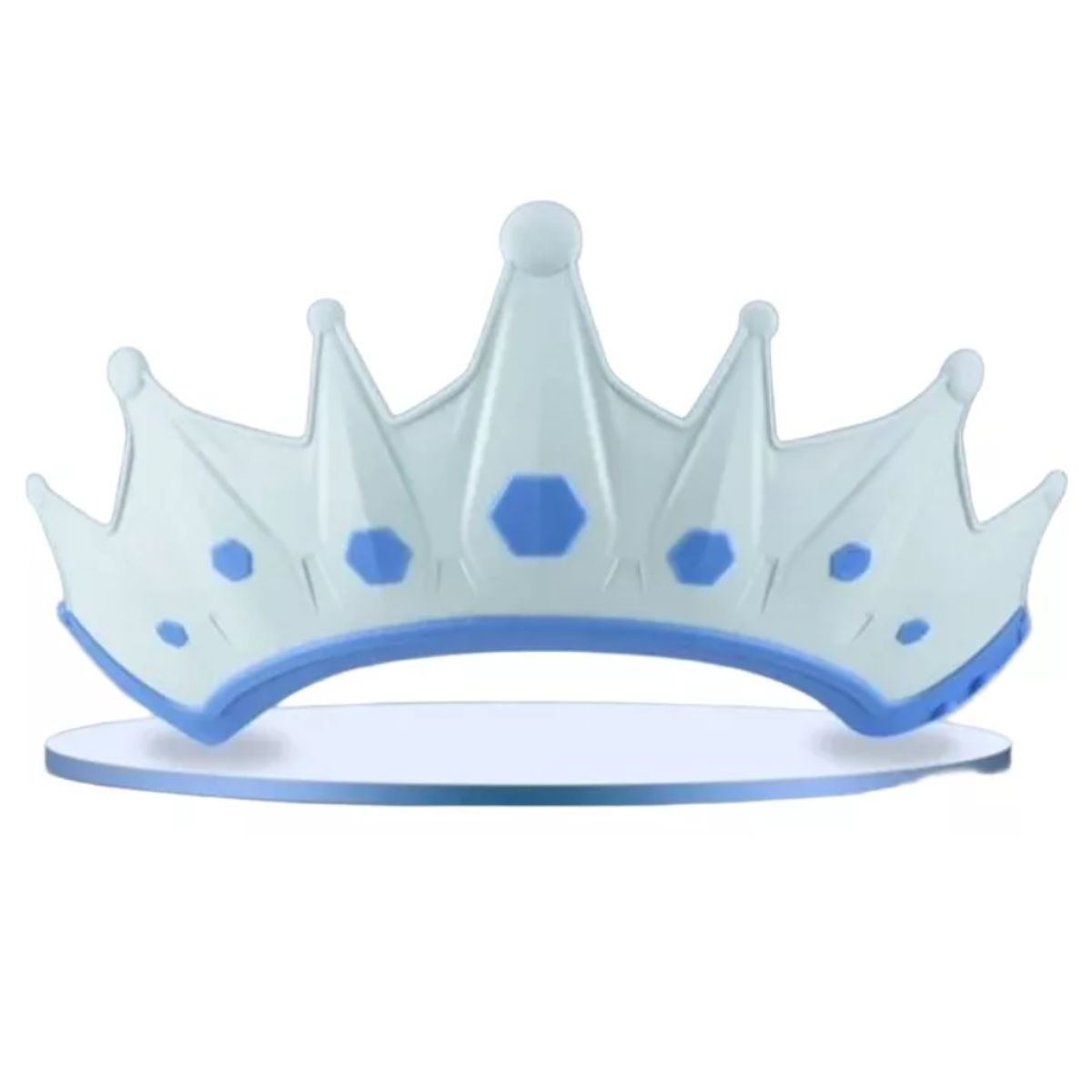 GENERICO - Gorro De Baño Bebe Visera Ducha Corona De Silicona AZUL