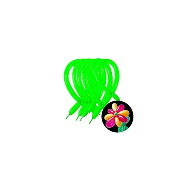 GENERICO - Globos De Latex Largos Verde 15pcs 30cm