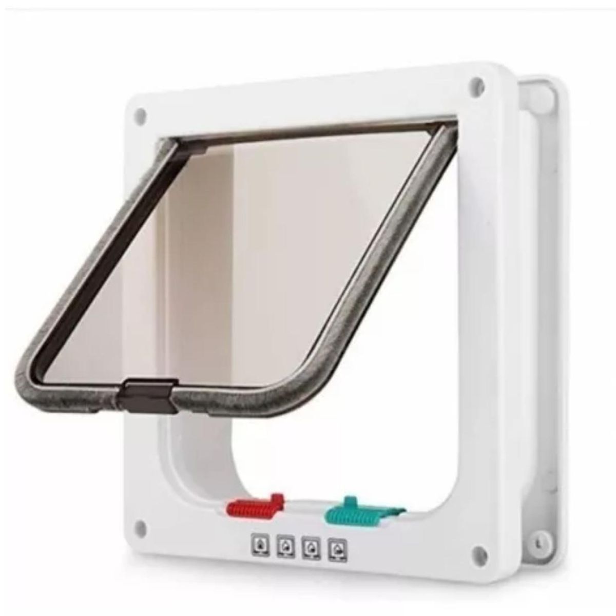 GENERICO - Puerta para Gatos con Cierre - 25x23 cm Marco Exterior