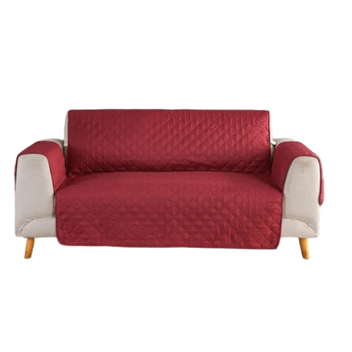 GENERICO - Cubre Sofa de 2 cuerpos con ligas Sujetadoras y ANTI-DERRAME