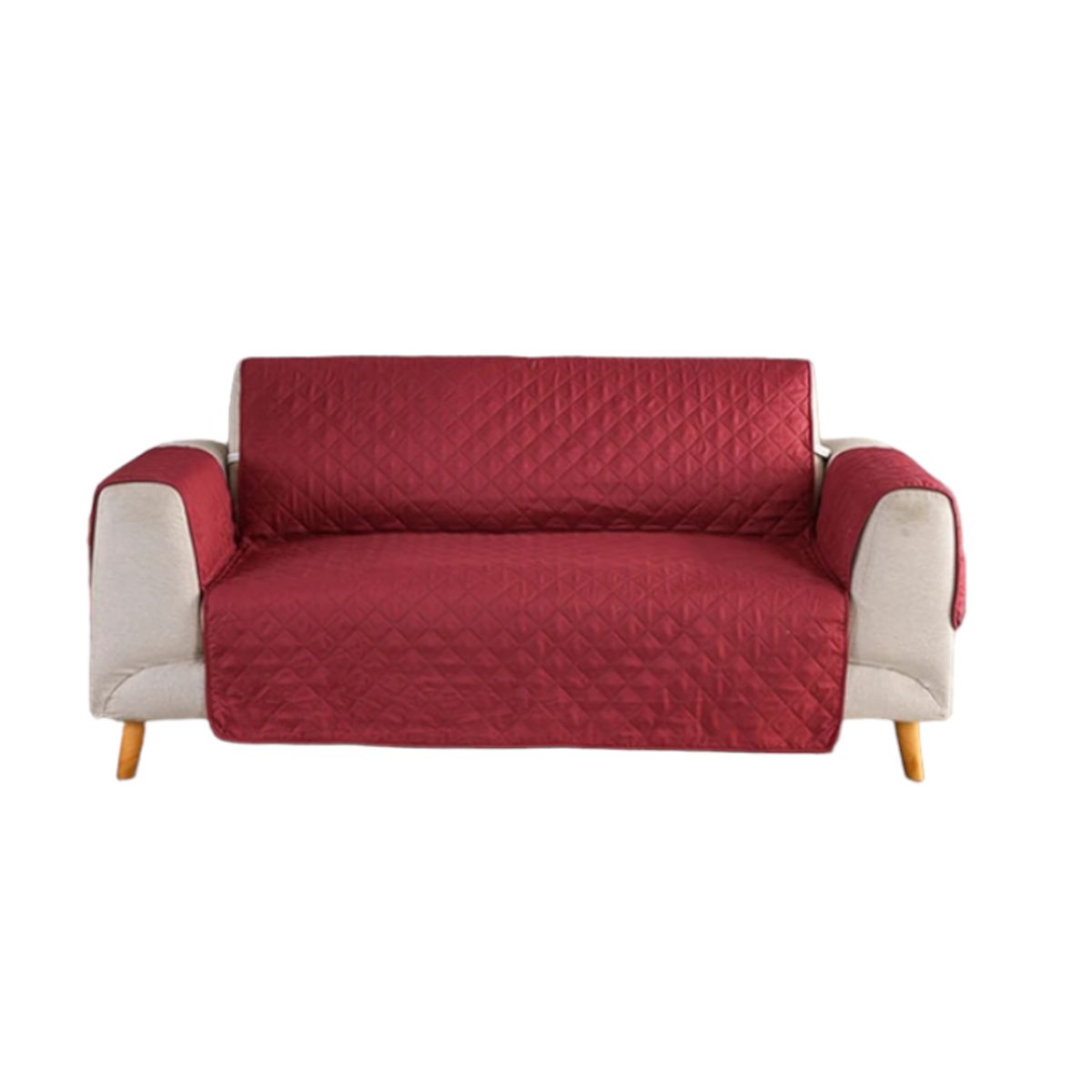 GENERICO - Cubre Sofa de 2 cuerpos con ligas Sujetadoras y ANTI-DERRAME