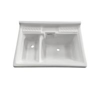 Lavadero de ropa doble Buck&Buck de 80x60x33cm en acrílico sanitario con jabonera