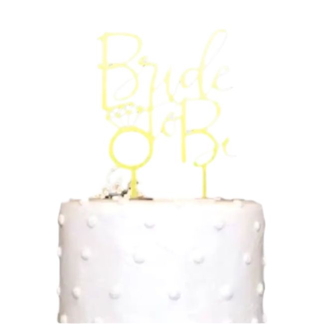 GENERICO - Topper torta bride to be anillo compromiso despedida de soltera