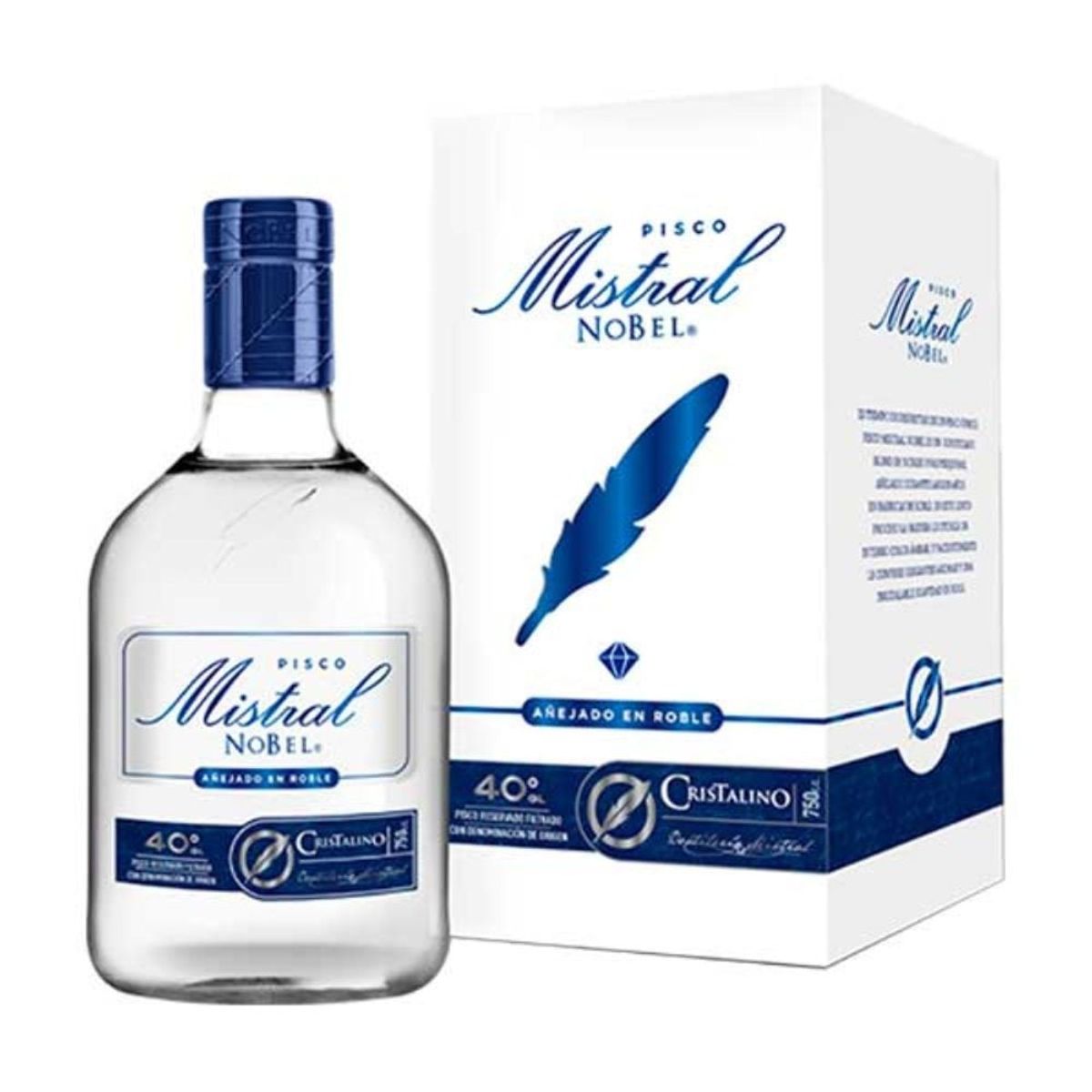 MISTRAL - Pisco Mistral Nobel Cristalino 40° 750cc
