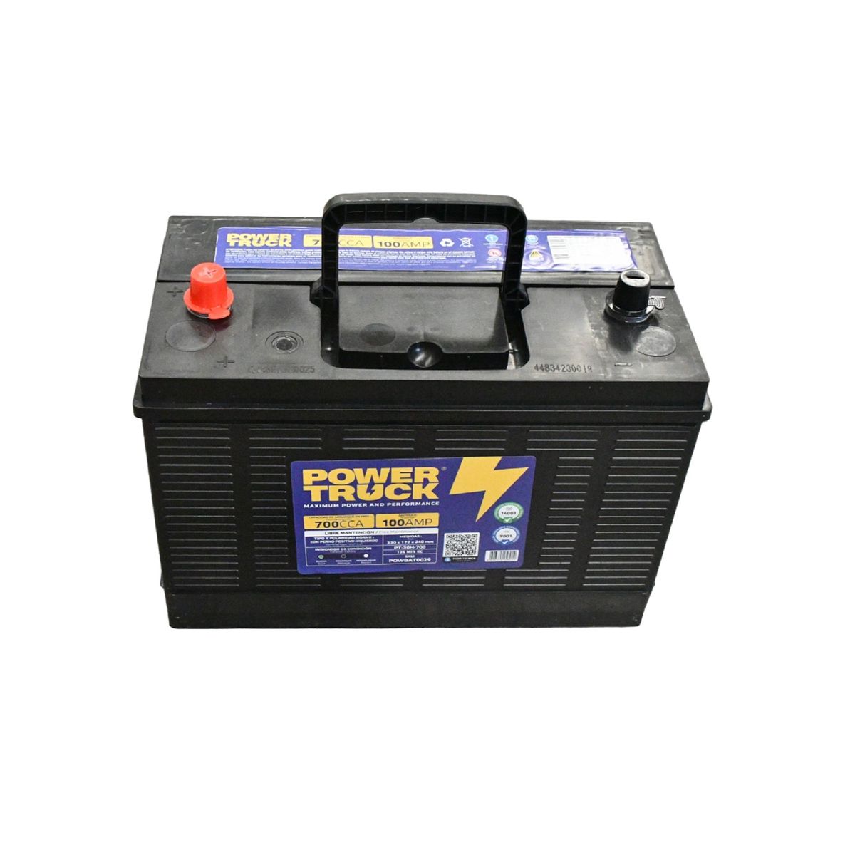 POWER TRUCK - BATERIA 100 AMP 700 CCA BORNE ESTANDAR