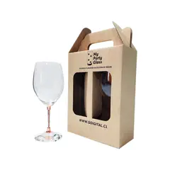PERFECT CLASS - Set 2 Copas Vino Glow Cobrizado 455 ml