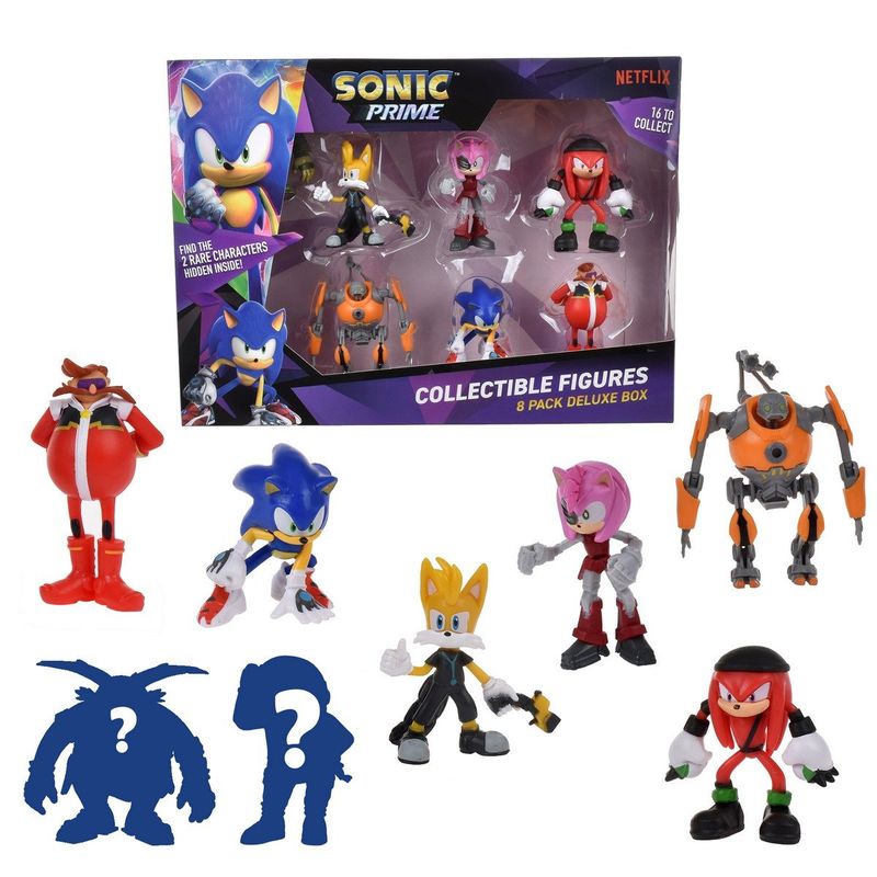 SONIC - Pack 8 Figuras Sonic De 7 Cms - Pack-1 Tails