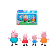 PEPPA PIG - Set De 4 Figuras - Peppa Y Su Familia