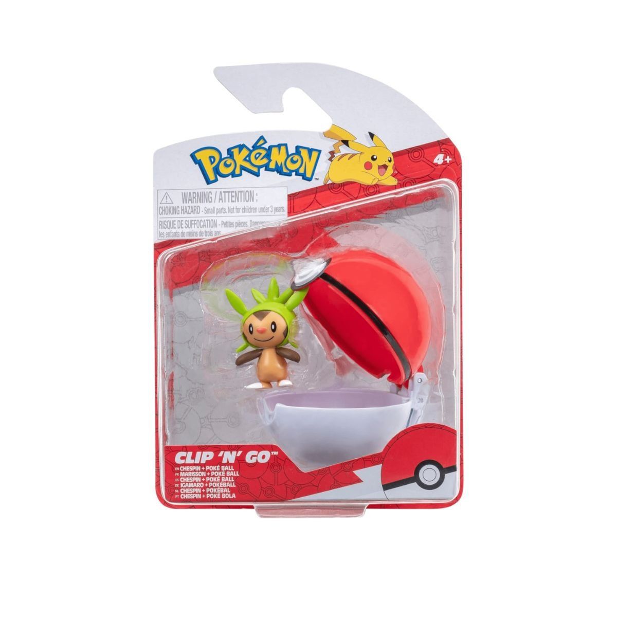 POKEMON - Figura de acción Pokémon Chespin colección Pokébola