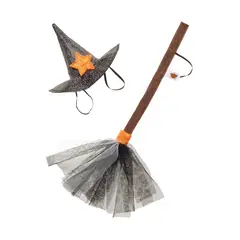 BUILD A BEAR - GORRO Y ESCOBA BRUJA HALLOWEEN BUILD-A-BEAR