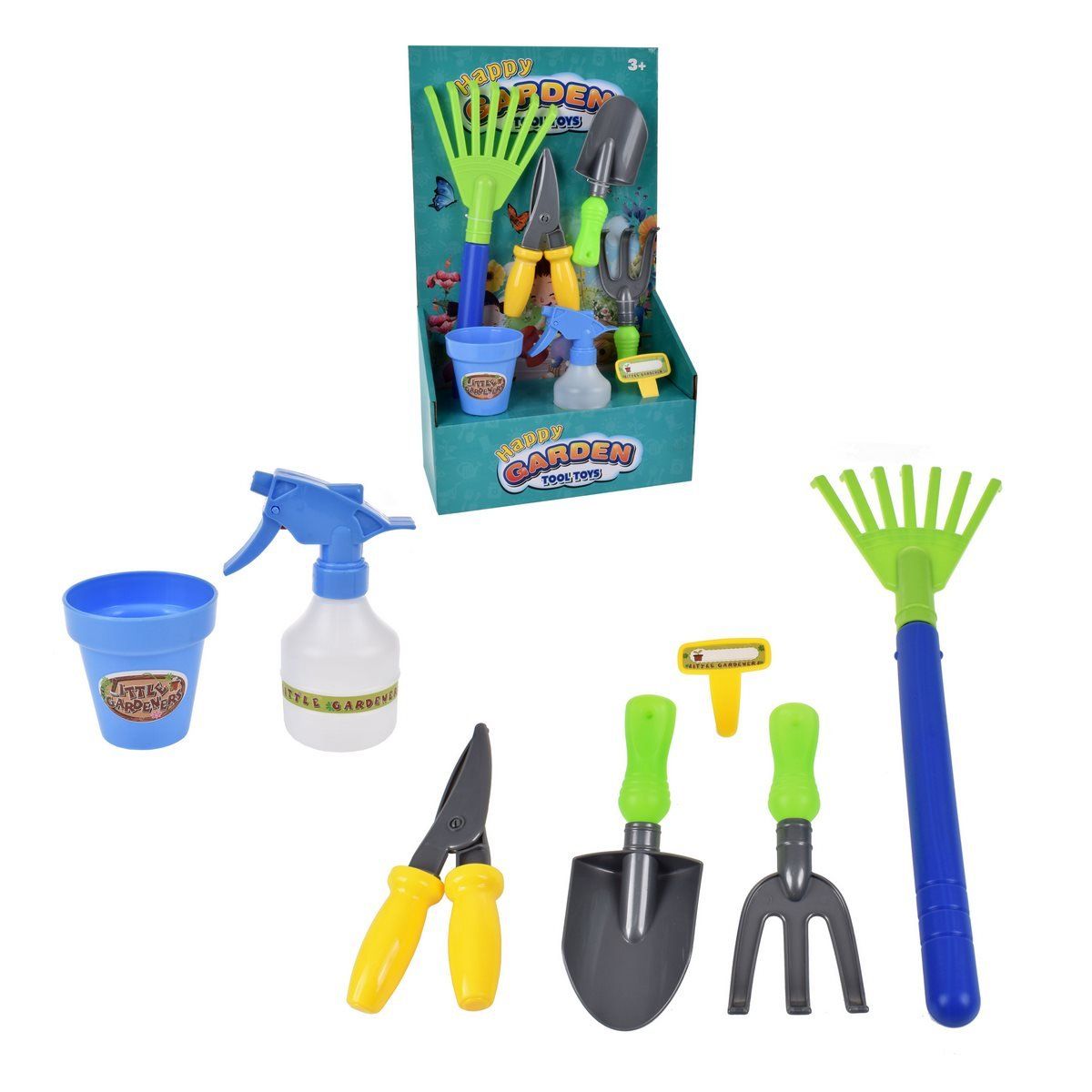 ANSALDO - Set de jardinería Ansaldo 7 piezas para niños