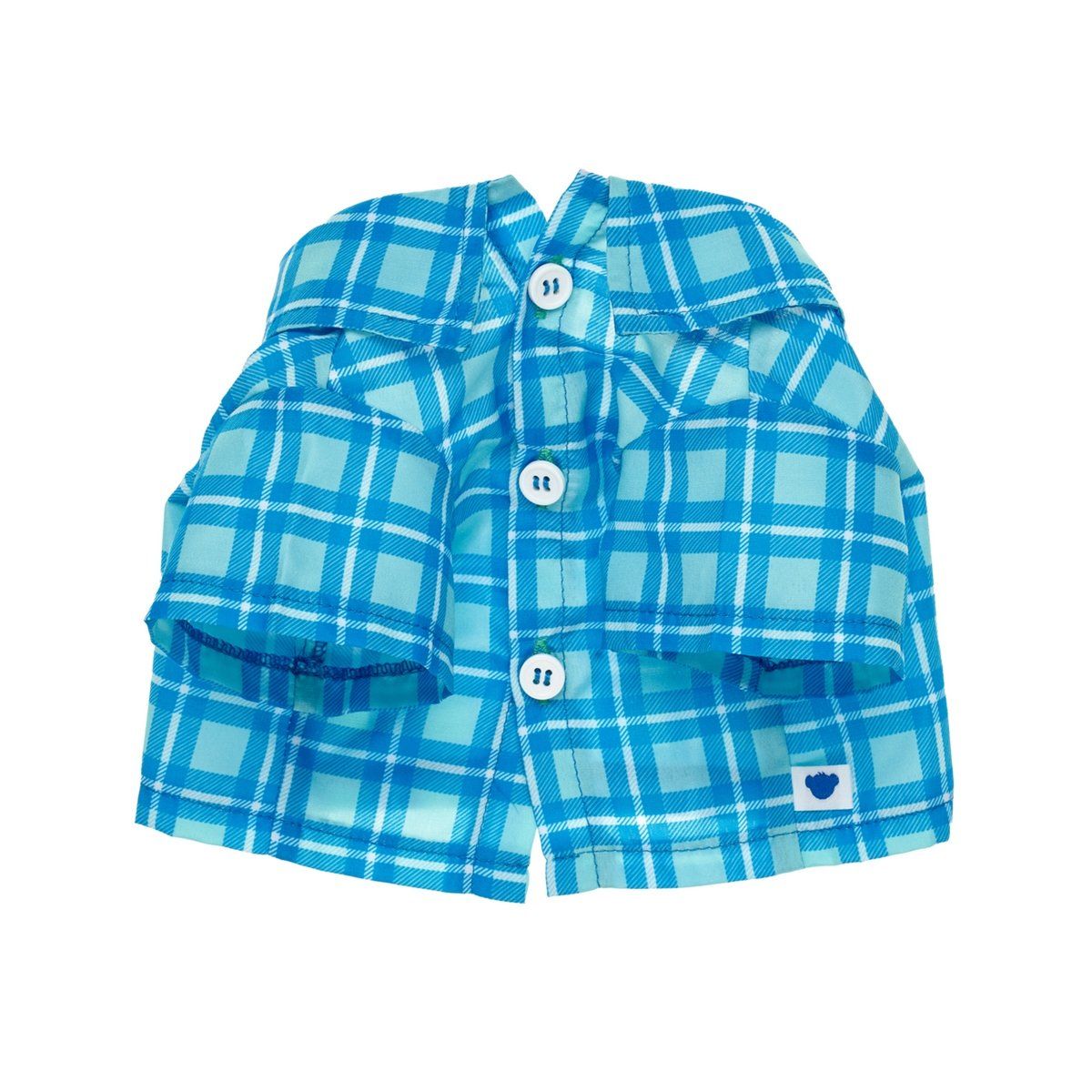 BUILD A BEAR - Camisa de cuadros Build A Bear estilo clásico para peluche