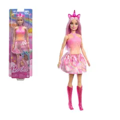 BARBIE - FANTASIA A MUÑECA UNICORNIO FALDAS DE ENSUEÑO - ROSA