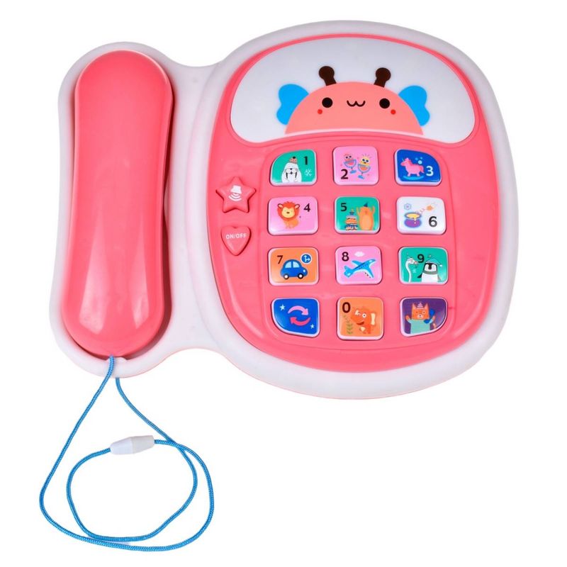 ANSALDO - TELEFONO DIDACTICO CON LUCES Y SONIDOS - ROSADO