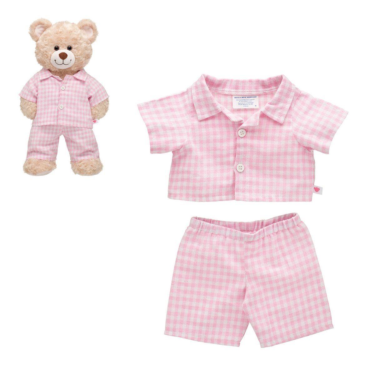BUILD A BEAR - PIJAMA ESCOSES ROSADO BUILD-A-BEAR