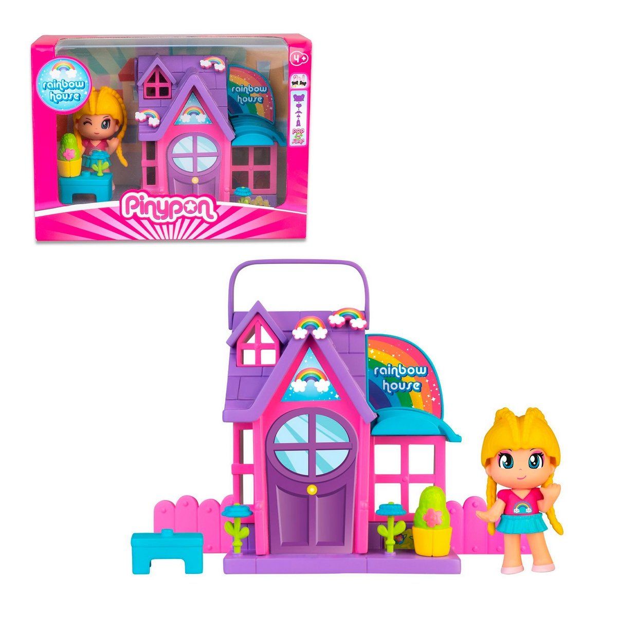 PINYPON - Casita de muñecas Pinypon con muñeca y accesorios - Morada