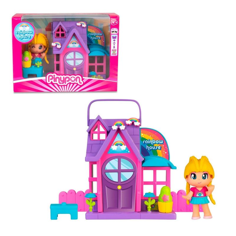 PINYPON - CASITA CON MUÑECA Y ACCESORIOS PINYPON - CASITA MORADA