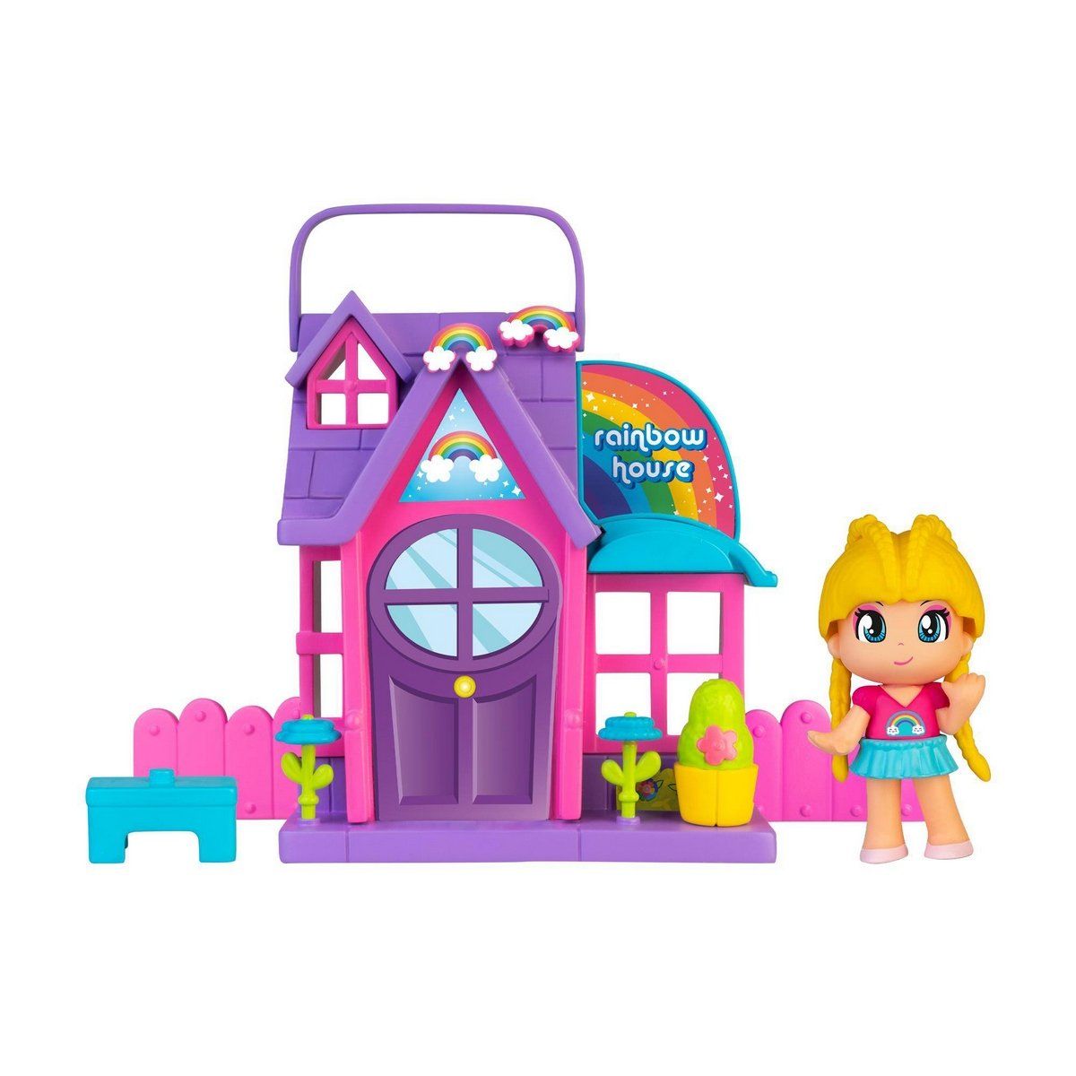 PINYPON - Casita de muñecas Pinypon con muñeca y accesorios - Morada