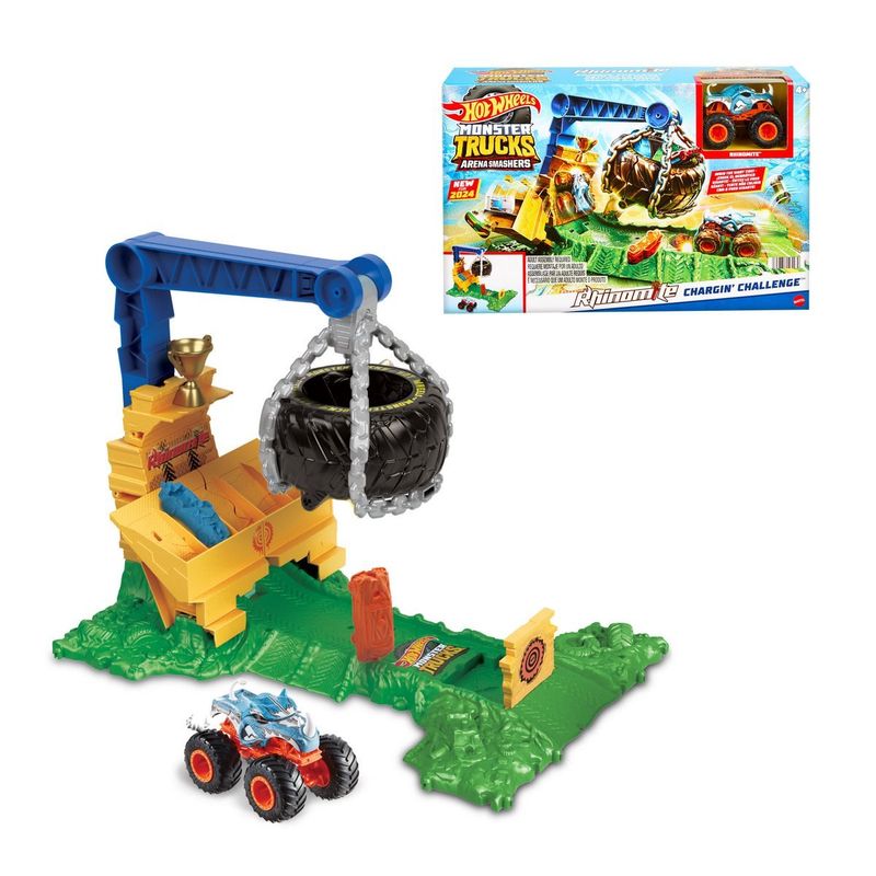 HOT WHEELS - HOT WHEELS MONSTER TRUCKS PISTA DE JUGUETE RETO EN LA SELVA